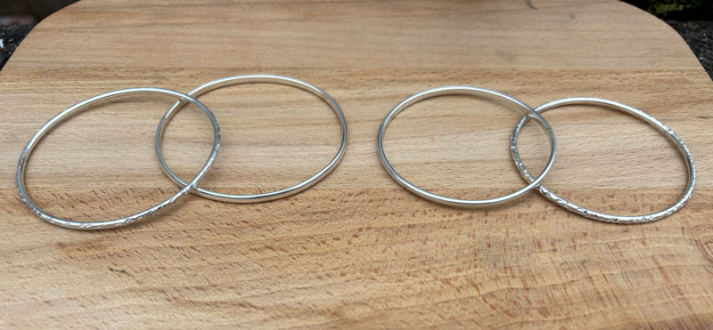 Silver bangle making workshop Hatherleigh Festival